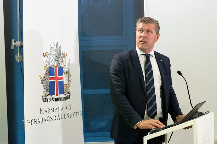 Bjarni Benediktsson, fjármálaráðherra, við kynningu fjárlaga fyrr á árinu.