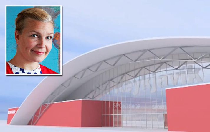 Skjáskot úr myndbandi sem Skíðasambandið lét gera. Á innfelldu myndinni má sjá Evu Einarsdóttur, formann ÍTR.