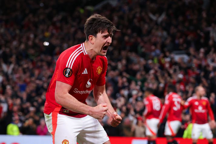 Harry Maguire skoraði sigurmarkið í uppbótartíma framlengingar.