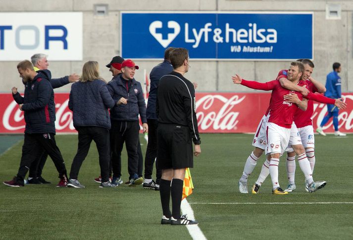 Einar Karl og félagar fagna í kvöld.