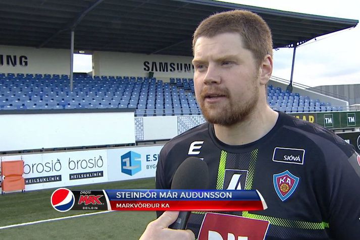 Steinþór Már Auðunsson hefur aðeins fengið á sig þrjú mörk í fyrstu þremur leikjum sumarsins í Pepsi Max deild karla.