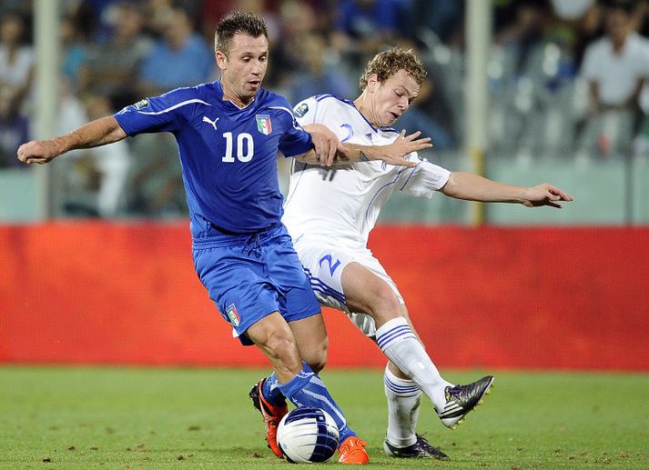 Færeyingar í landsleik gegn Ítölum í undankeppni EM 2012