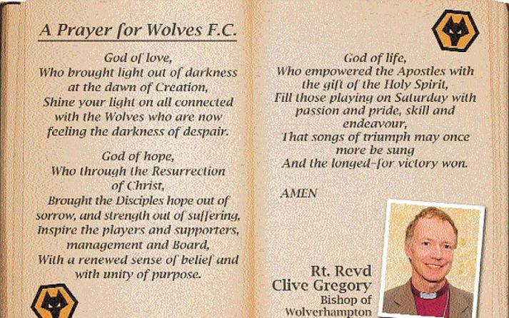 Beðið fyrir ÚIfunum. Það er öllu tjaldað í Wolverhampton.