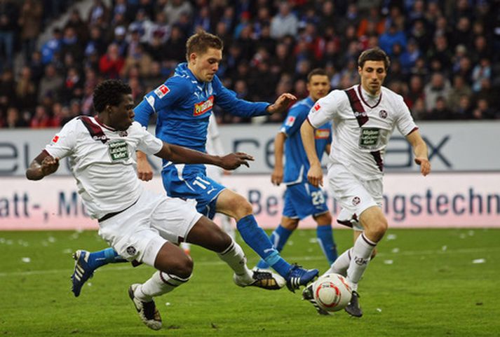 Gylfi Sigurðsson í leik með Hoffenheim.