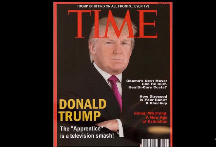 Trump virðist virðulegur á þessari forsíðumynd Time Magazine sem er í raun ekki til.