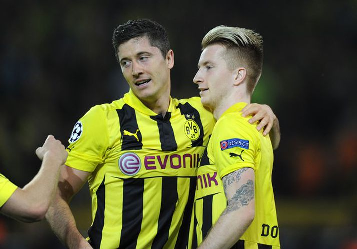 Robert Lewandowski og Marco Reus náðu vel saman hjá Dortmund á sínum tíma.