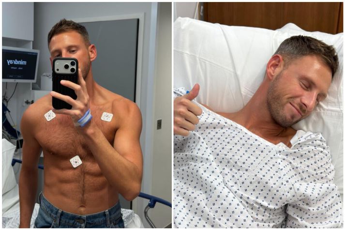 Myndir sem Olender birti nýlega á Instagram vegna veikindanna.