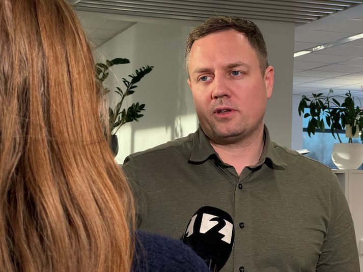 Hallgrímur Örn Arngrímsson fór yfir stöðuna í Grindavík í kvöldfréttum Stöðvar 2.
