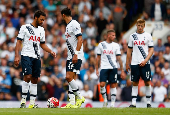 Leikmenn Tottenham súrir.
