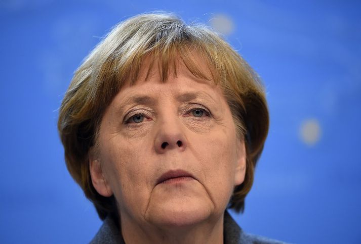 Angela Merkel Þýskalandskanslari.