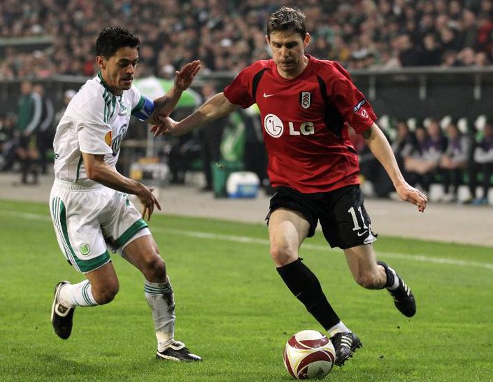 Zoltan Gera með boltann í leiknum í gær.