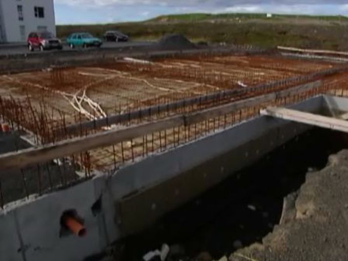 Frá Klukkuvöllum í Hafnarfirði í gær.