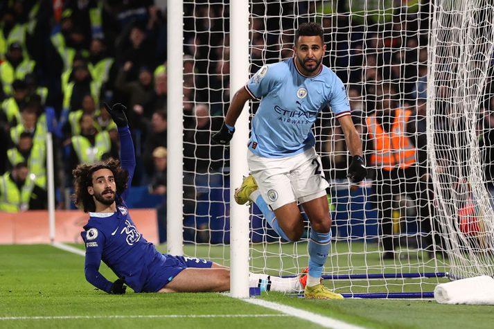 Riyad Mahrez reyndist hetja Manchester City í kvöld.