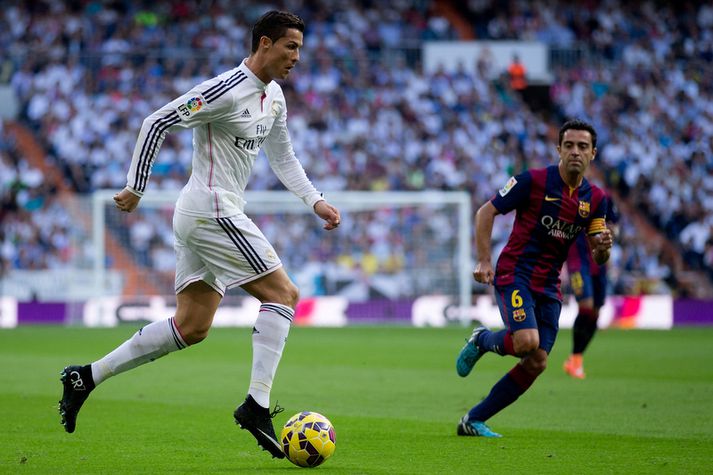 Cristiano Ronaldo í leik með Real Madrid á móti Barcelona.