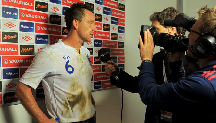 John Terry í viðtali eftir leikinn í gær.