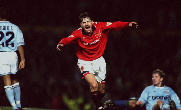 Kanchelskis skoraði þrennu fyrir United í leik Manchester-liðanna í febrúar árið 1994