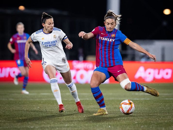 Alexia Putellas skoraði sigurmark Barcelona í kvöld.