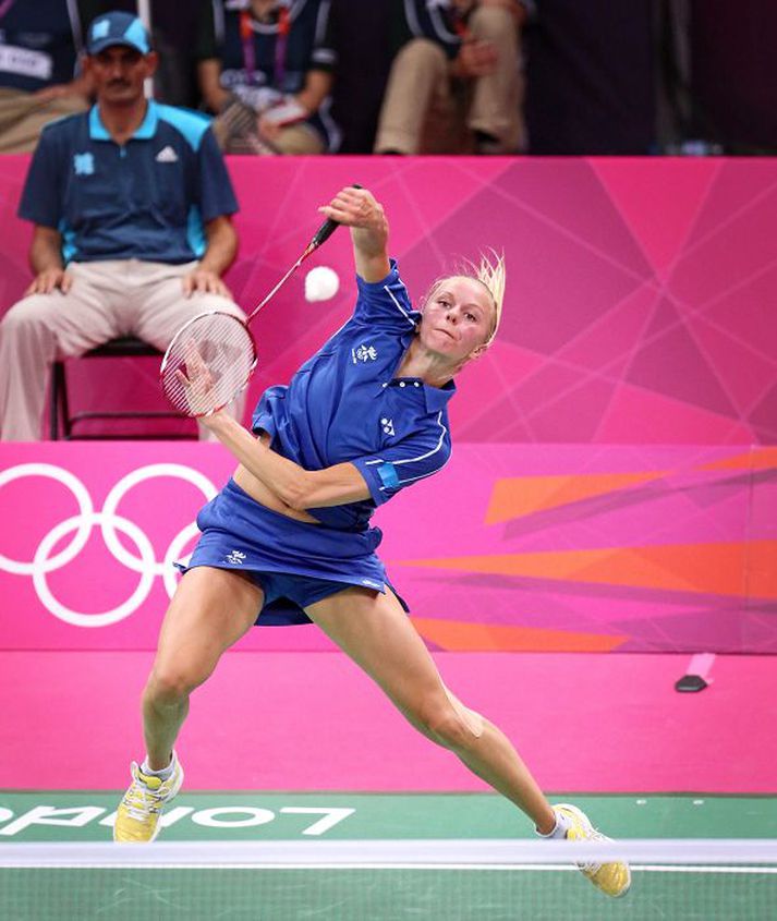 Badmintonstúlkan Ragna Ingólfsdóttir lauk sínum ferli með miklum sóma í London.fréttablaðið/valli