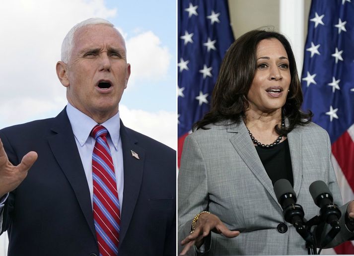 Mike Pence og Kamala Harris