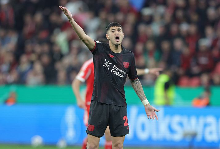Exequiel Palacios í leik með Bayer Leverkusen á síðasta tímabili. 