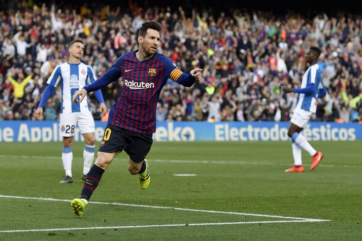 Messi er kominn með 31 mark í spænsku úrvalsdeildinni.