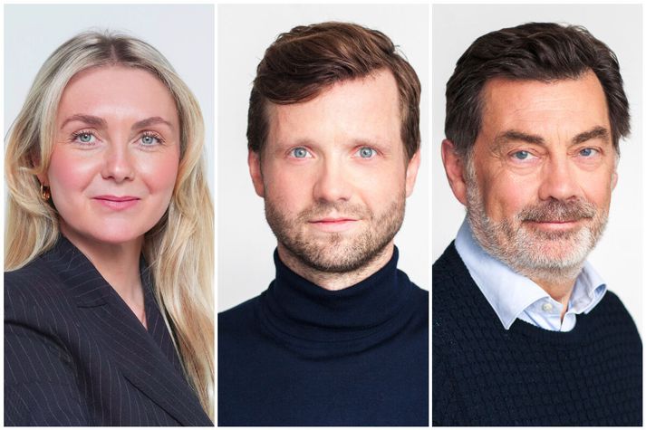 Þríeykið sem stýrir Klöppum, frá vinstri: Íris Karlsdóttir, nýr framkvæmdastjóri viðskiptaþróunar, Þorsteinn Svanur Jónsson, nýr forstjóri, og Jón Ágúst Þorsteinsson, fráfarandi forstjóri.