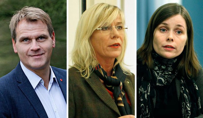 Árni Páll Árnason, Vigdís Hauksdóttir og Katrín Jakobsdóttir.