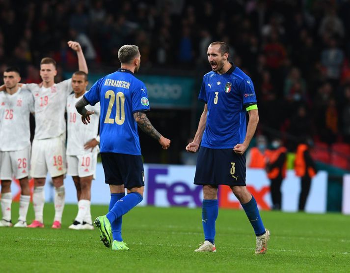 Chiellini hrósar þjálfaranum Roberto Mancini.