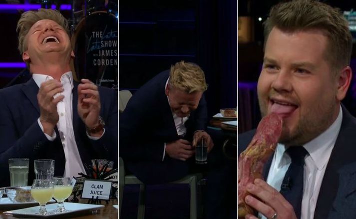 Gordon Ramsey og James Corden fóru á kostum.