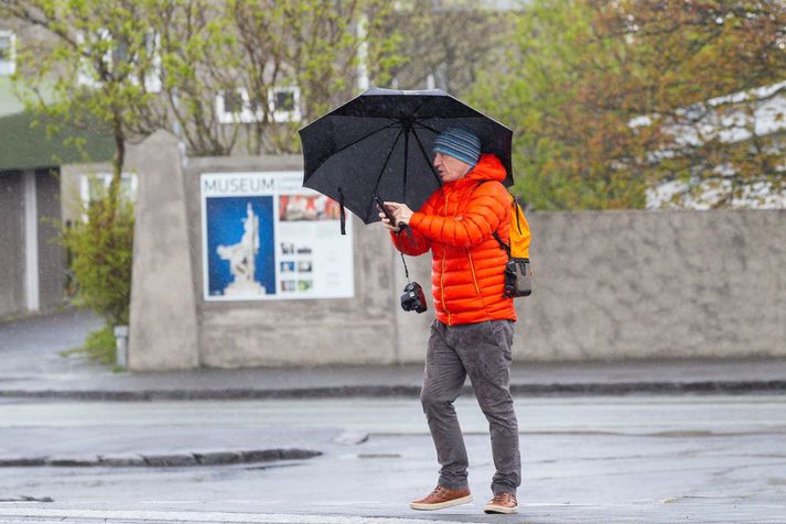 Nokkuð hvasst hefur verið á höfuðborgarsvæðinu í dag.