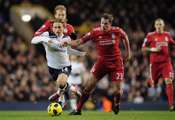 Luka Modric í leik með Tottenham.