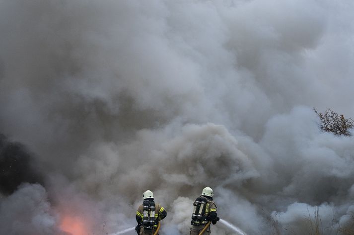 Mikill reykur myndaðist.