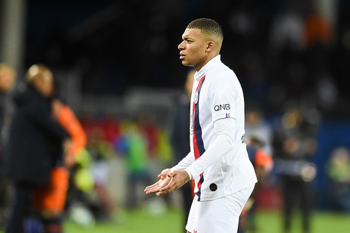 Mbappe í leik með PSG fyrr á leiktíðinni.