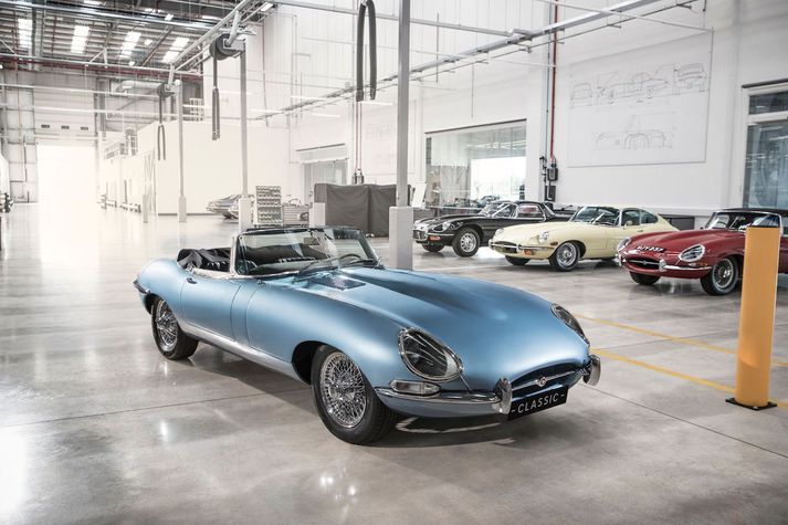 Jaguar E-Type með rafmagnsdrifrás mun hugsanlega standa kaupendum til boða innan tíðar.