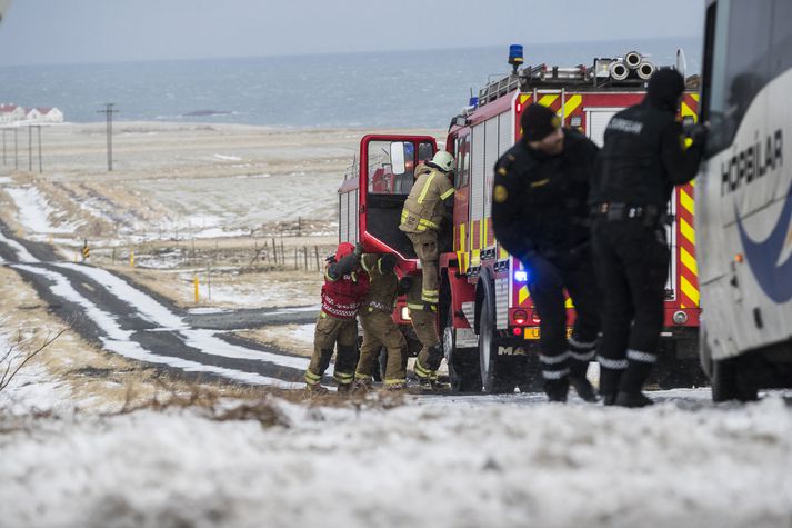 Á Vesturlandsvegi við Kjalarnes. 