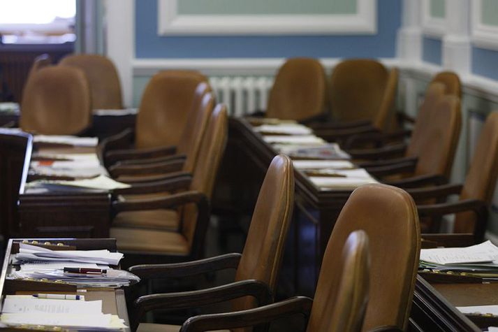 Þessir stólar fá margir hverja nýja eigendur á komandi þingi.