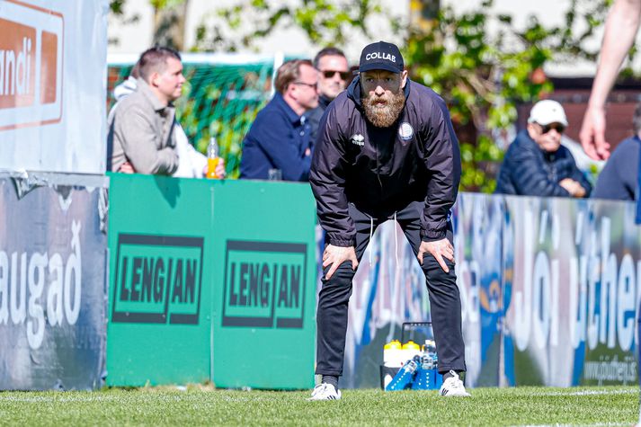 Sigurður Heiðar Höskuldsson var í skýjunum með þrjú stig í kvöld