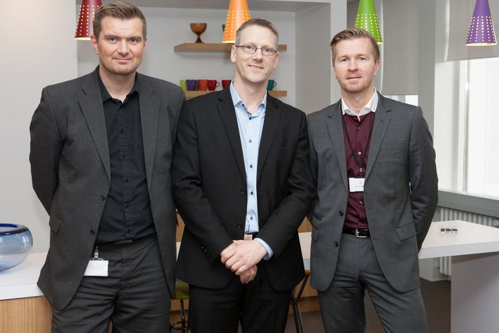 Á mynd frá vinstri : Davíð Þór Kristjánsson, Gunnar Guðjónsson og Hákon Stefánsson.