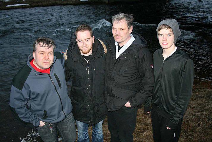 Frá vinstri: Einar Orri Fossdal, Sigurður Smári Fossdal, Kári Kárason og Pétur Arnar Kárason.