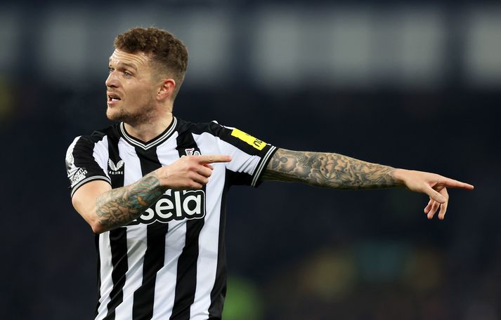 Kieran Trippier hjá Newcastle losaði sig við einhvern hlut sem hann var með í buxunum.