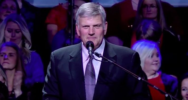 Franklin Graham í Laugardalshöll haustið 2013. Þar lofsöng hann íslenska þjóð og fegurð landsins.