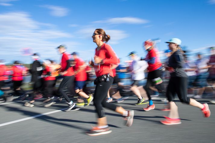 Hlauparar í Reykjavíkurmaraþoninu sem fer fram í ágúst ár hvert.