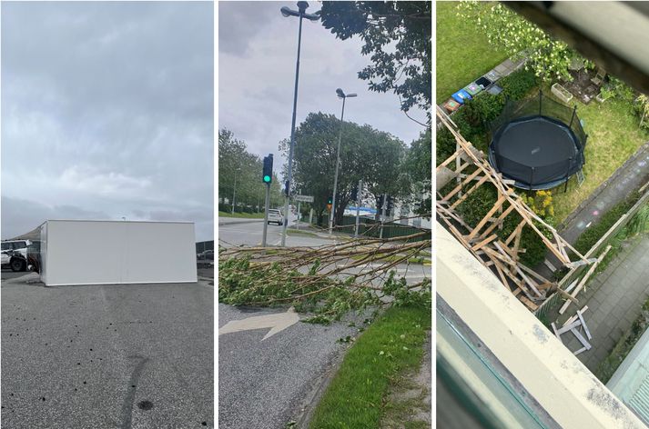 Hann blæs allharkalega á höfuðborgarsvæðinu.