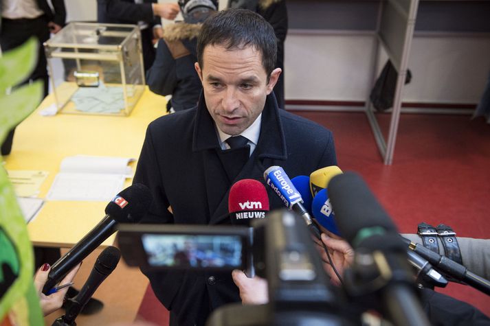 Benoit Hamon er ekki talinn líklegur til afreka í kosningunum sjálfum.