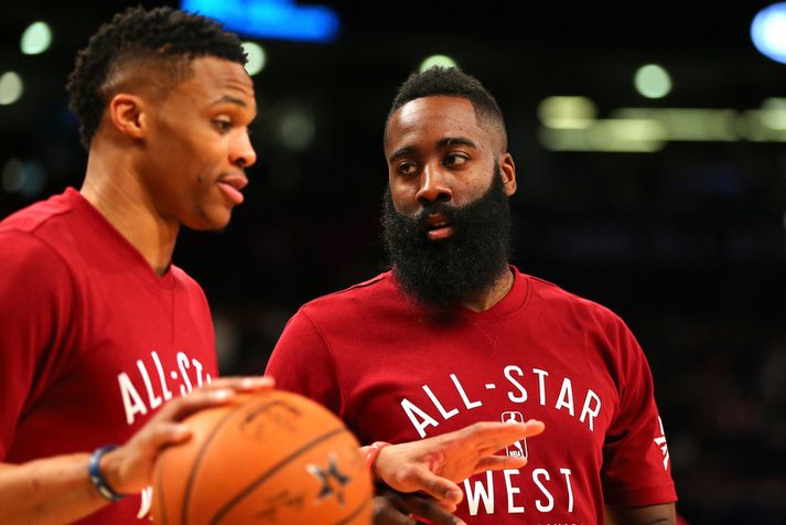 Russell Westbrook og James Harden.