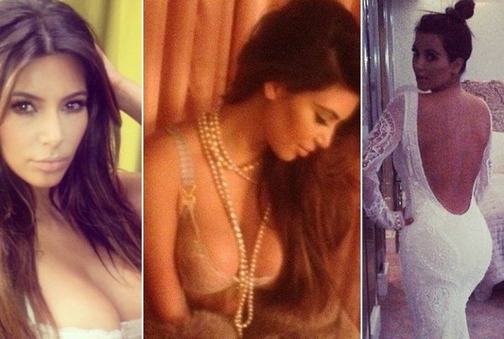 Kim Kardashian þykir djörf á Twitter.