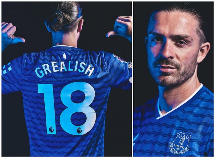 Jack Grealish var mjög ánægður með að treyja númer átján var laus hjá Everton.