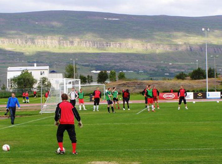 Þórsarar á æfingu í gær. Mynd/thorsport.is