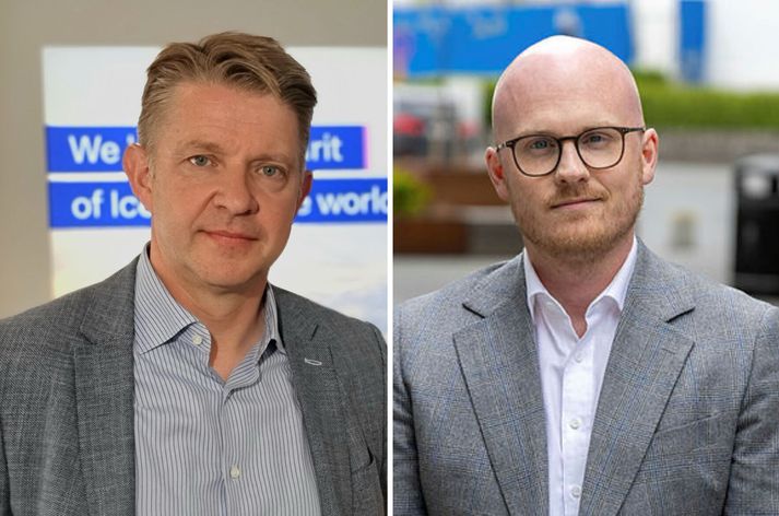 Bogi Nils Bogason, forstjóri Icelandair, og Konráð Guðjónsson, hagfræðingur.