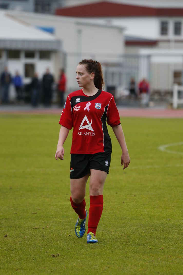 Telma Hjaltalín Þrastardóttir í leik með Aftureldingu í sumar.